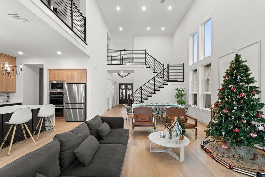 Furnished interior view inside a new home in Mustang Lakes: 86ft. lots, Celina (Image 6). Furnished interior view inside a new home in Mustang Lakes: 86ft. lots, Celina (Image 6).