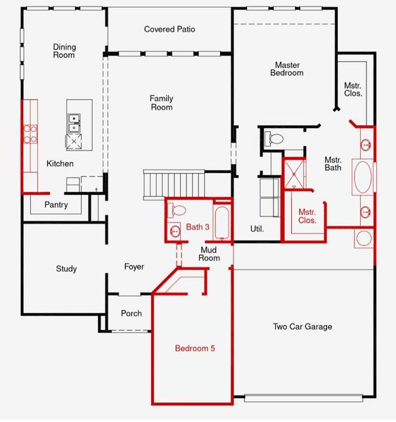 First Floor Floorplan - Representative Photo