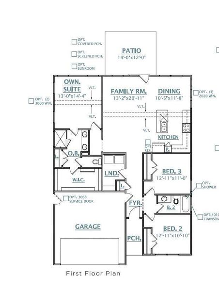 2D floor plan layout of this home in Abbey Walk, Moncks Corner, SC (Image 5).