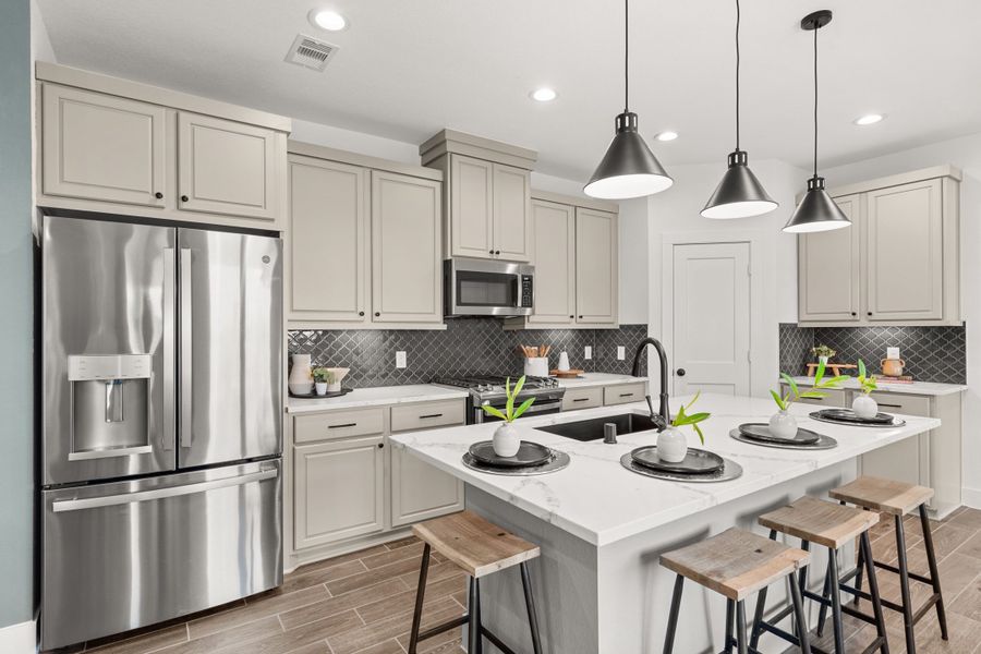 Furnished interior view inside a new home in Meridiana, Manvel (Image 7).