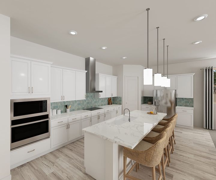 Representative furnished interior of a home built from the Juniper Plan 40-7 by Tri Pointe Homes in Waterston Central, Gilbert (Image 4).