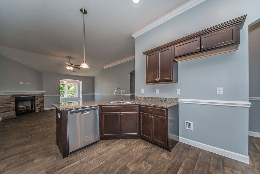 Representative furnished interior of a home built from the Jackson by Enchanted Homes in Lonesome Dove, San Antonio (Image 11).
