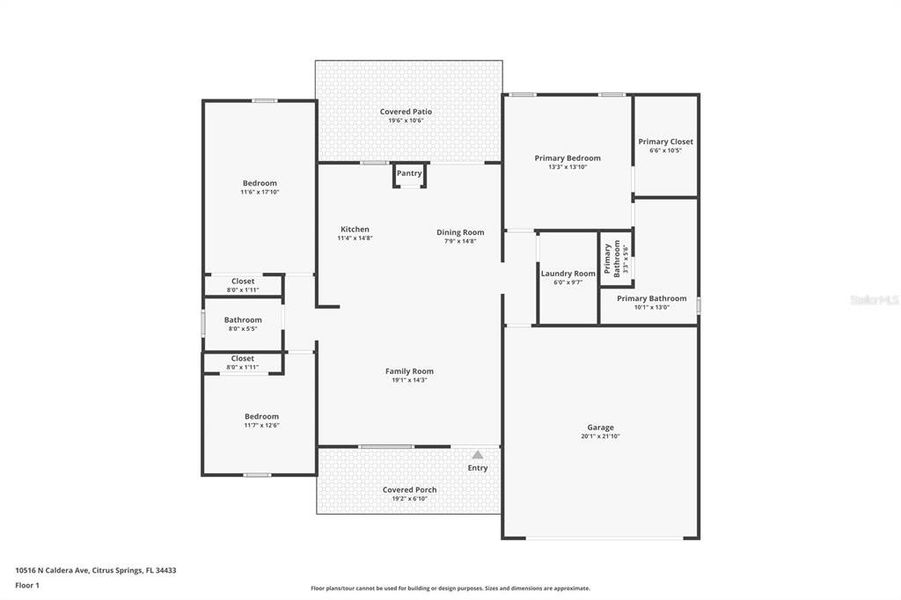 2D floor plan layout of this home in , Citrus Springs, FL (Image 5).