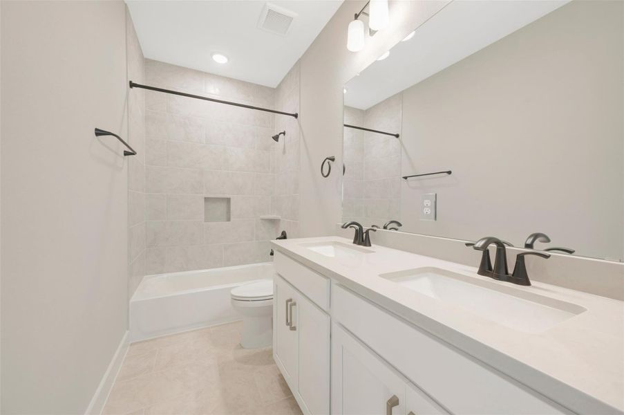 Furnished interior view inside a new home in Elyson - Grove Row Collection, Katy (Image 3).