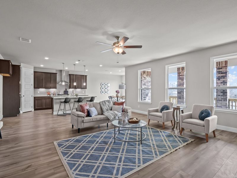 Furnished interior view inside a new home in Ladera, San Antonio (Image 8).