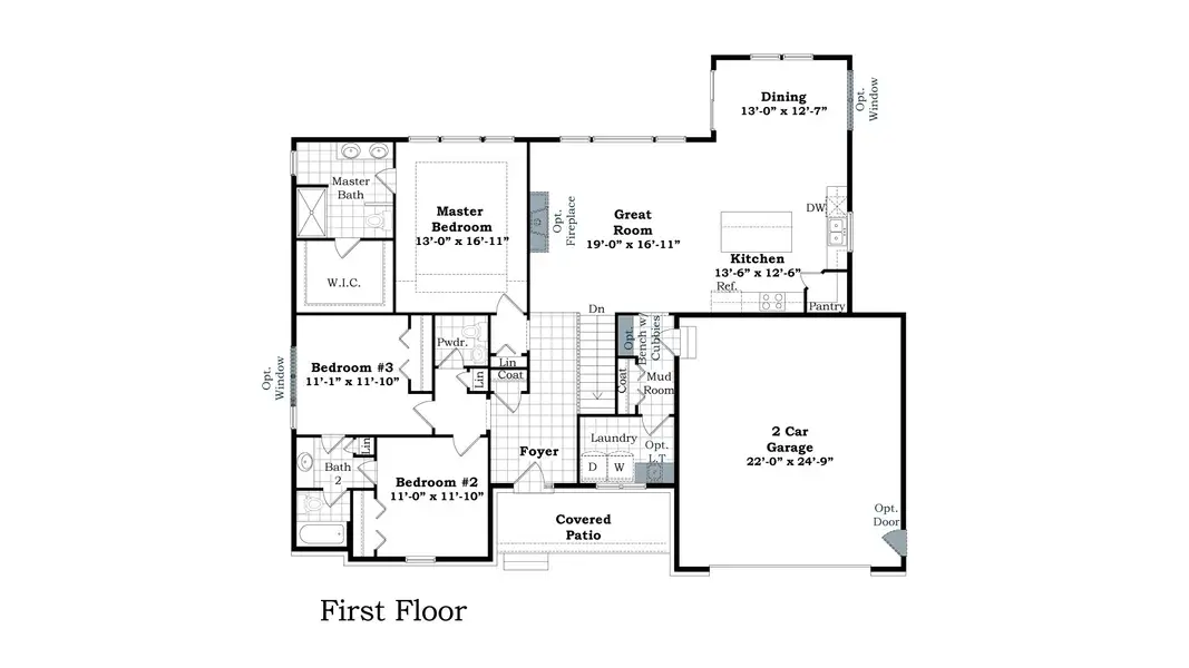 2D floor plan layout for the The Springfield by Norfolk Homes in Valleys, Jackson, MI (Image 4). 2D floor plan layout for the The Springfield by Norfolk Homes in Valleys, Jackson, MI (Image 4).