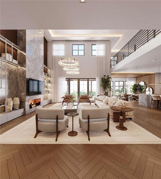 Furnished interior view inside a new home in , Buford (Image 6).