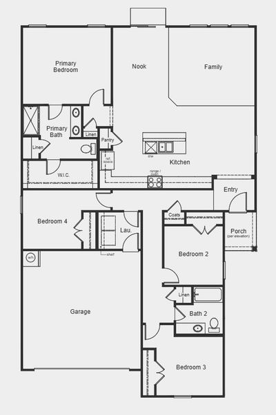 Image 8 representing the Plan 1844 by KB Home in Freeman Farms, Youngsville, NC.