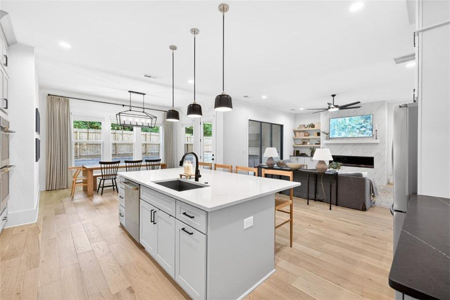 Furnished interior view inside a new home in Town Farms, Peachtree Corners (Image 49).