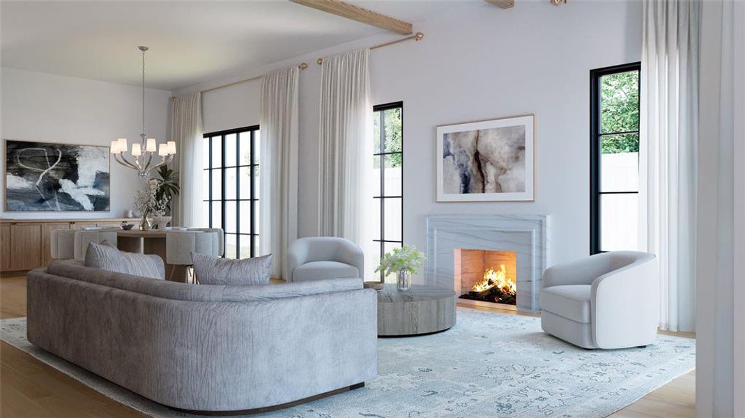 Furnished interior view inside a new home in , Dallas (Image 9). Furnished interior view inside a new home in , Dallas (Image 9).