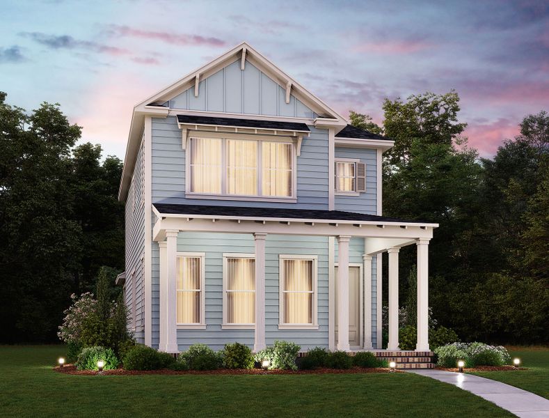 Representative exterior photo of a completed home built from the Doty by Ashton Woods in Midtown at Nexton, Summerville, SC (Image 22). Representative exterior photo of a completed home built from the Doty by Ashton Woods in Midtown at Nexton, Summerville, SC (Image 22).