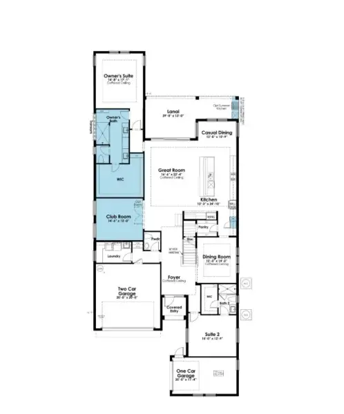 2D floor plan layout of this home in Artistry Palm Beach, Palm Beach Gardens, FL (Image 5).
