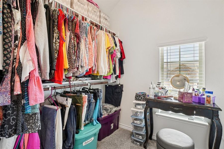 Walk in closet with carpet Walk in closet with carpet