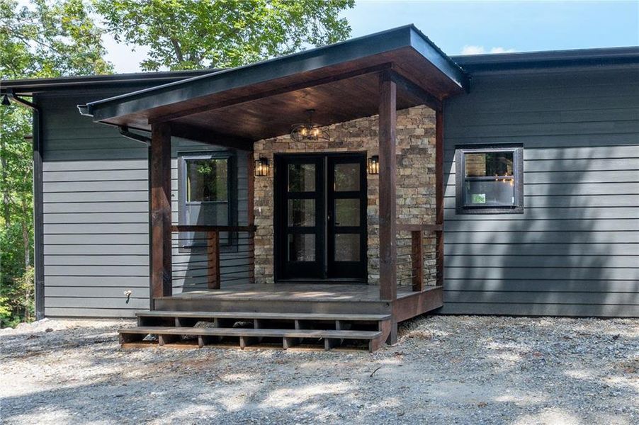 Exterior details and patio area of a home in , Morganton (Image 23).