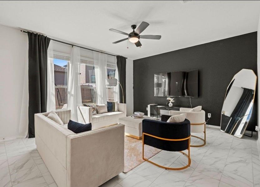 Furnished interior view inside a new home in Sonterra - Cool Water, Jarrell (Image 3).