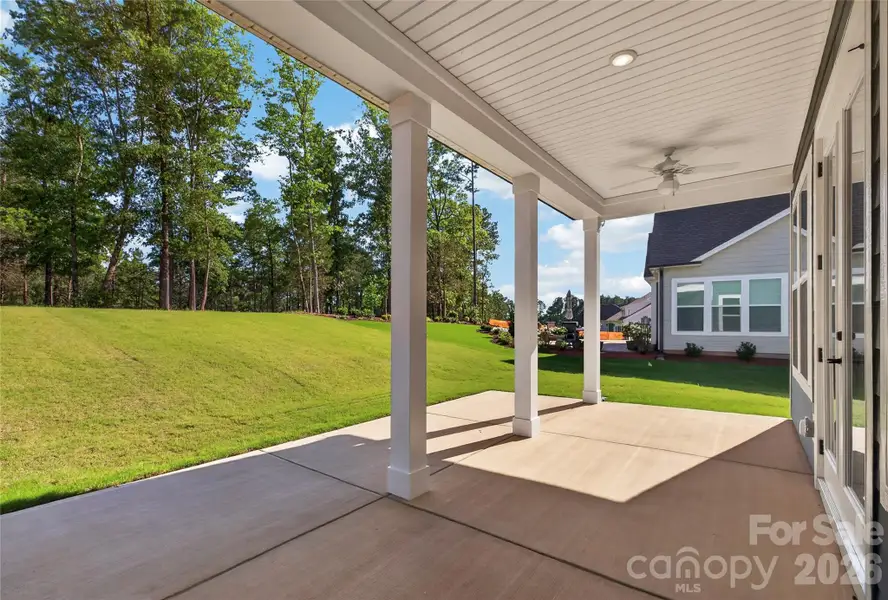 Exterior details and patio area of a home in Edgewater Lakeview On Your Lot, Lancaster (Image 3).