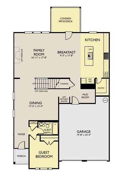 2D floor plan layout of this home in Arbors at Richland Creek, Buford, GA (Image 4). 2D floor plan layout of this home in Arbors at Richland Creek, Buford, GA (Image 4).