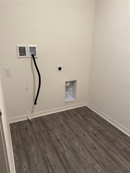 Wash and dryer hook ups on second floor