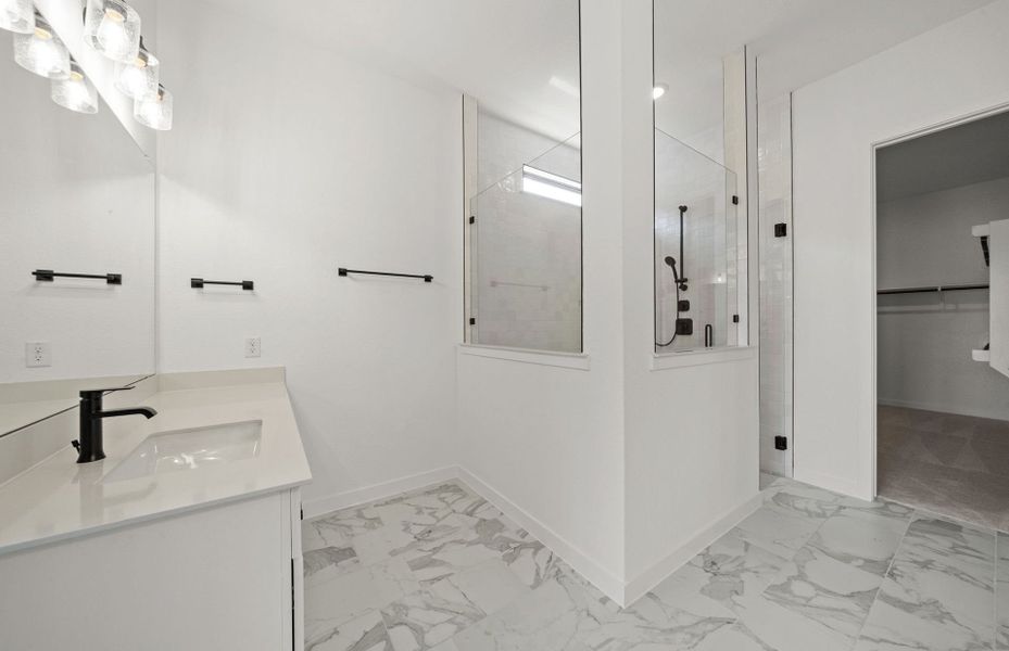 Representative furnished interior of a home built from the Dobbin by Pulte Homes in 6 Creeks, Kyle (Image 5).