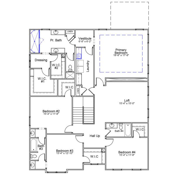 2D floor plan layout of this home in Hewing Farms, Summerville, SC (Image 4).