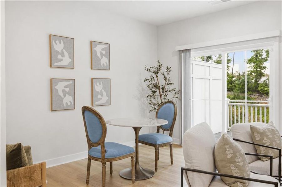Furnished interior view inside a new home in , Sugar Hill (Image 31). Furnished interior view inside a new home in , Sugar Hill (Image 31).