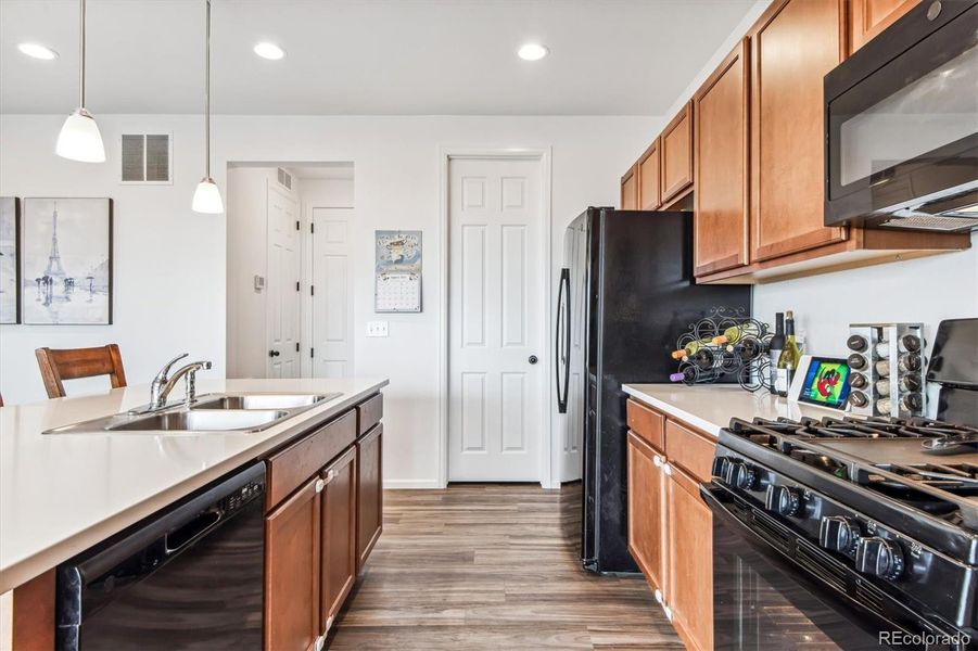 Kitchen with Black Appliances