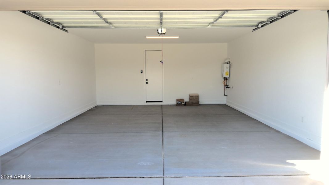 24ft deep 2 car garage!