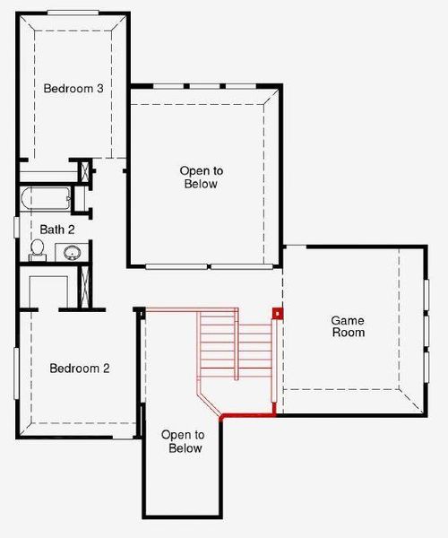 2D floor plan layout of this home in Valencia 50', Manvel, TX (Image 2).