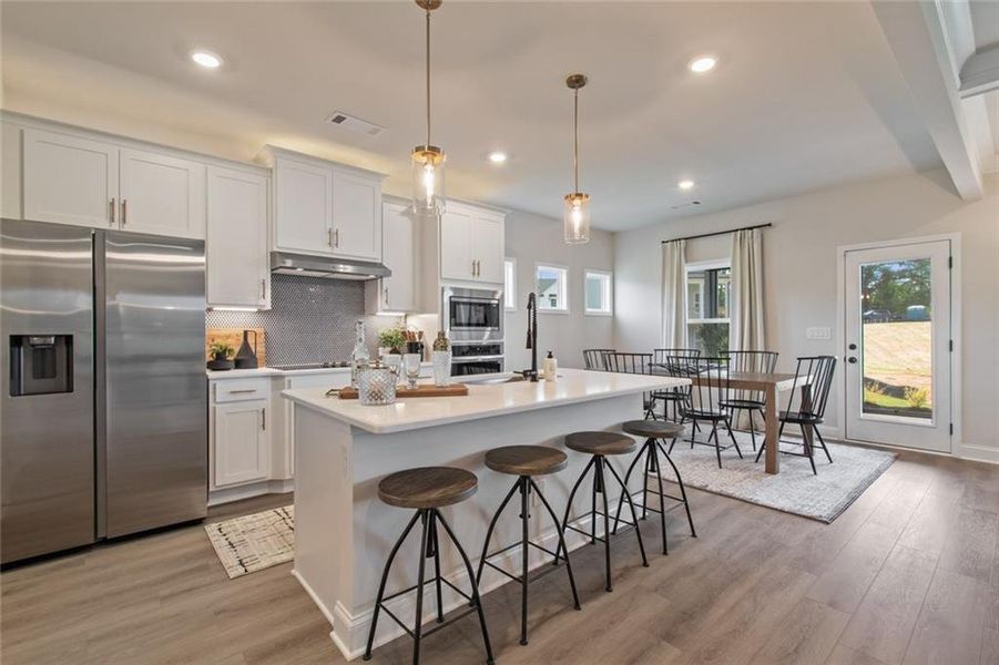 Furnished interior view inside a new home in Crofton Place Enclave, Snellville (Image 12). Furnished interior view inside a new home in Crofton Place Enclave, Snellville (Image 12).