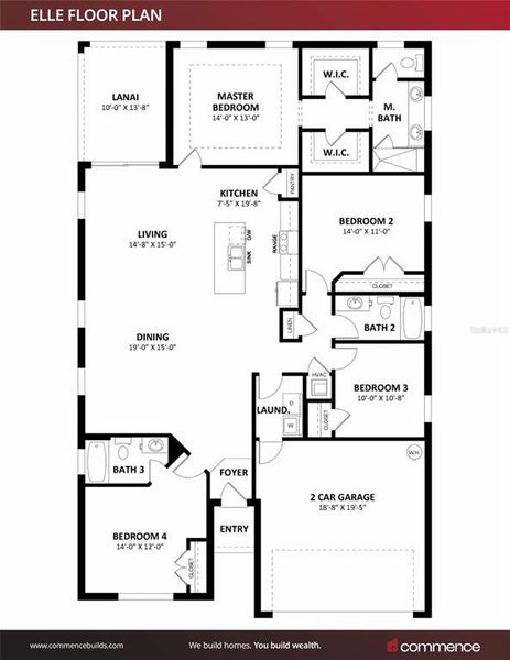 2D floor plan layout of this home in , Dunnellon, FL (Image 2). 2D floor plan layout of this home in , Dunnellon, FL (Image 2).