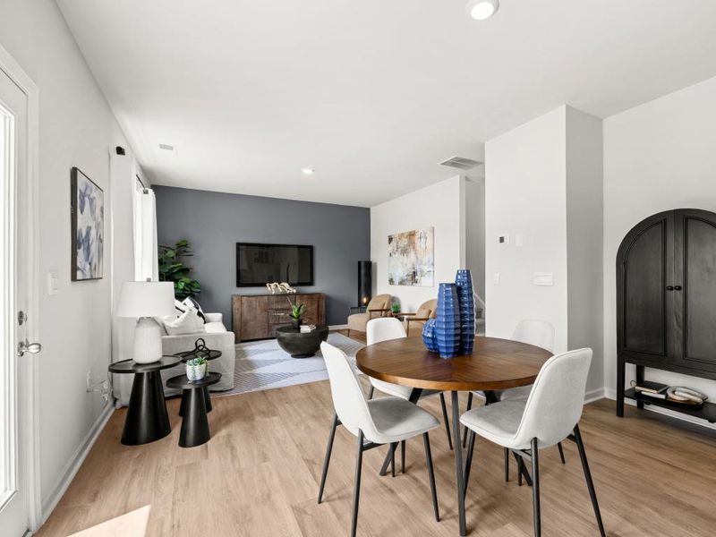 Furnished interior view inside a new home in Oaks at Cedar Grove, Fairburn (Image 31).