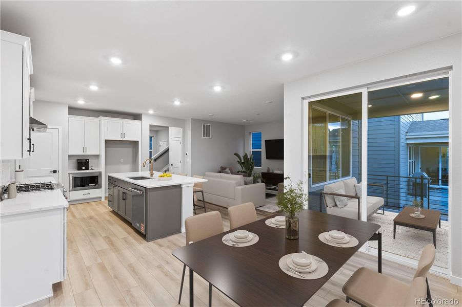 Furnished interior view inside a new home in Tribute at Lyric, Lone Tree (Image 18).