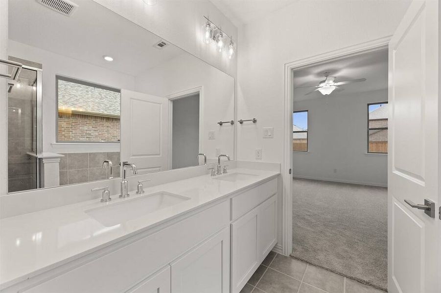 Caldwell Home Plan Primary Bathroom by Ashton Woods