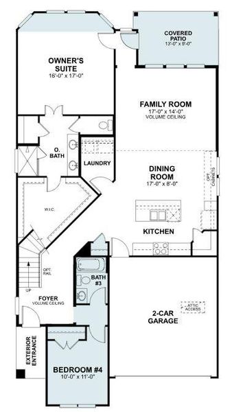 2D floor plan layout of this home in Cascades at Onion Creek, Austin, TX (Image 2). 2D floor plan layout of this home in Cascades at Onion Creek, Austin, TX (Image 2).