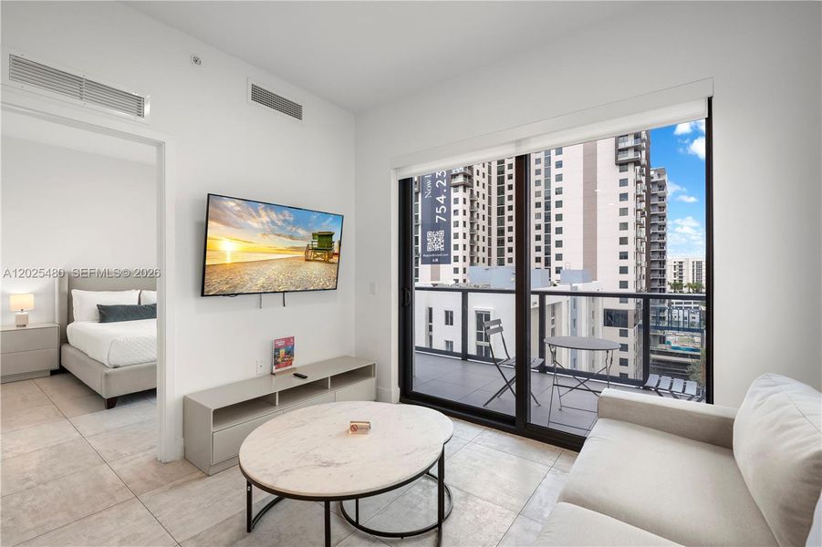 Furnished interior view inside a new home in , Miami (Image 11). Furnished interior view inside a new home in , Miami (Image 11).