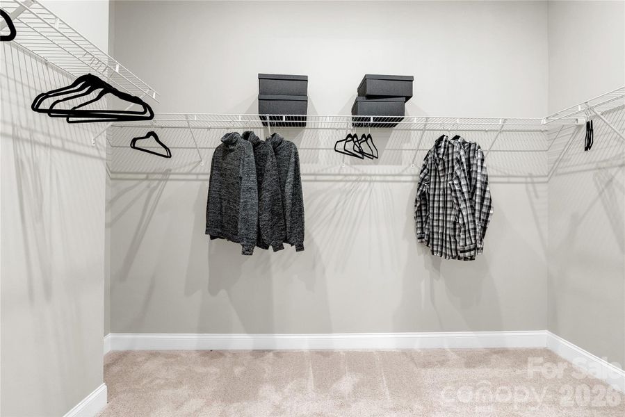 Owner's Walk-in closet. Model photos used for reference Owner's Walk-in closet. Model photos used for reference