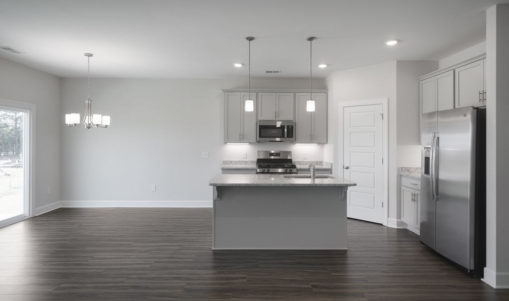 Representative furnished interior of a home built from the The Harper by Cothran Homes in Holly Ridge, Greenville (Image 8).