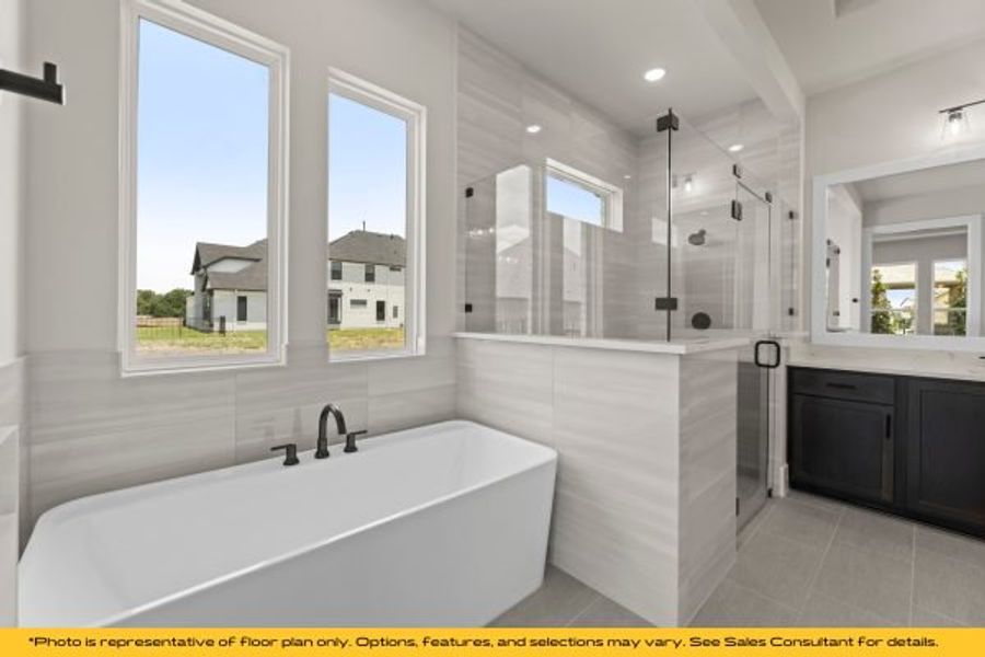 Representative furnished interior of a home built from the Belize by Stonefield Homes in Heath Golf and Yacht Club, Rockwall (Image 48).