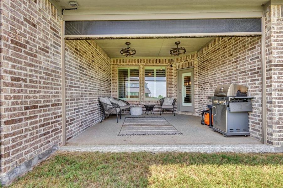 View of patio / terrace with grilling area