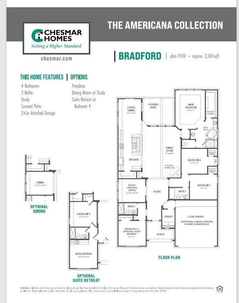 2D floor plan layout of this home in The Highlands, Porter, TX (Image 4).