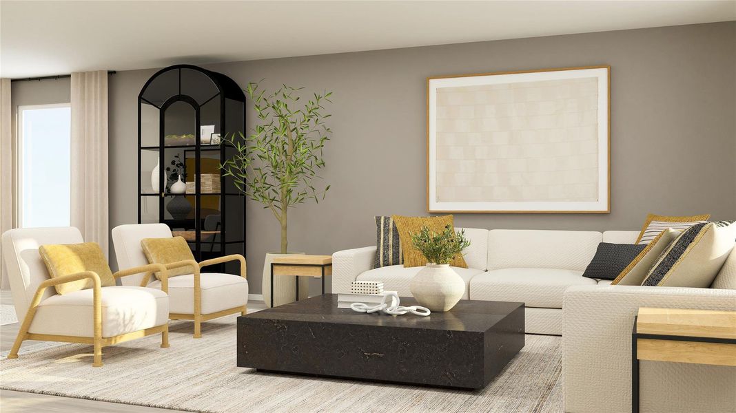 Furnished interior view inside a new home in Sunterra, Katy (Image 3).
