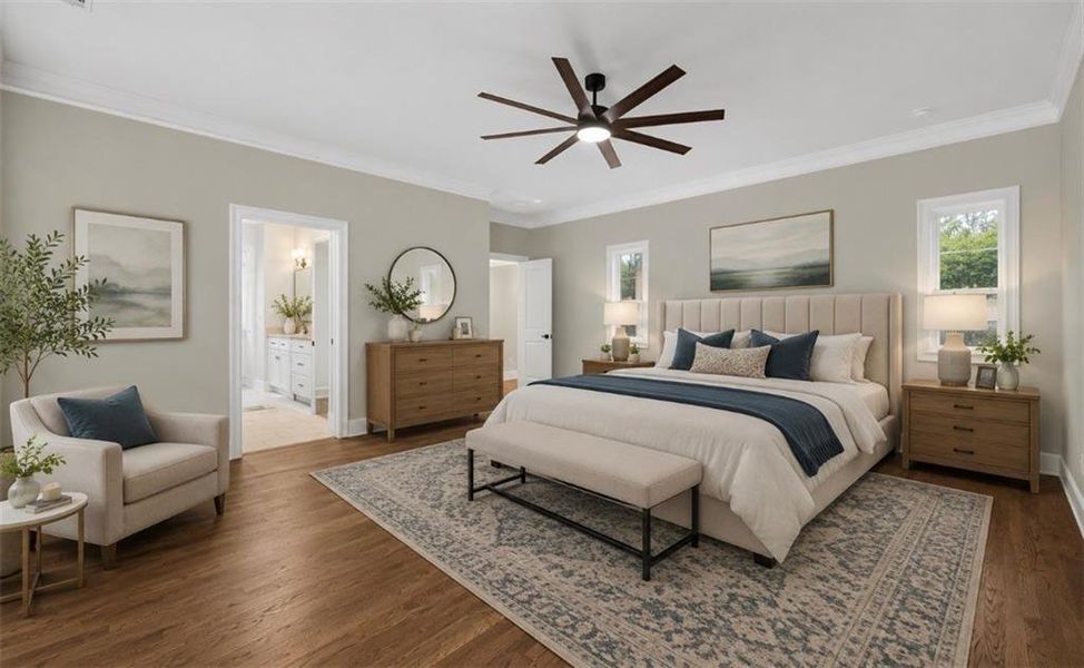 Furnished interior view inside a new home in , Hoschton (Image 6).
