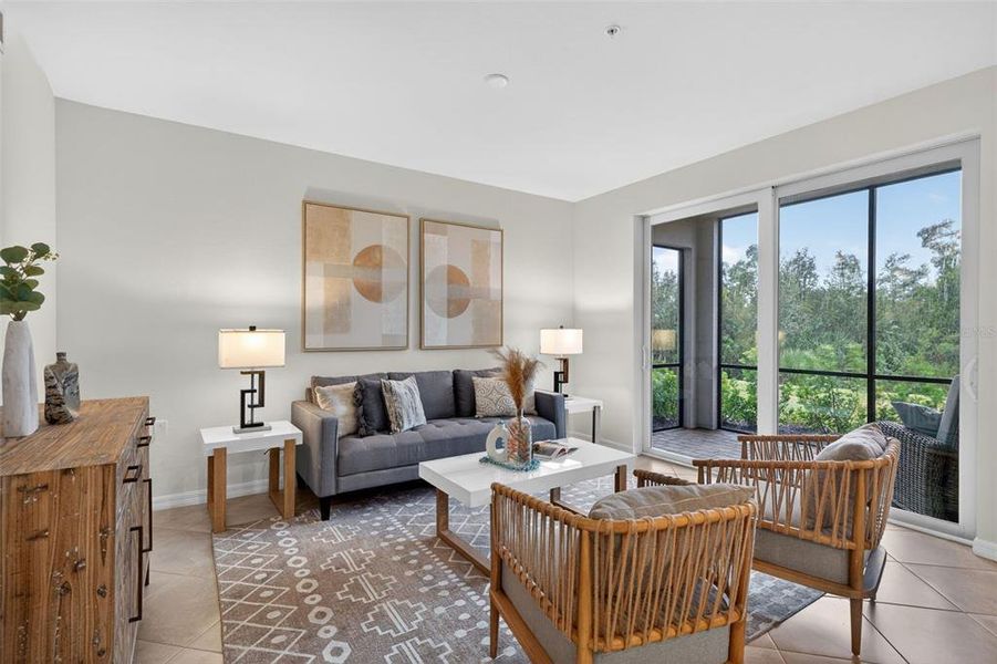 Furnished interior view inside a new home in Heritage Landing, Punta Gorda (Image 23).