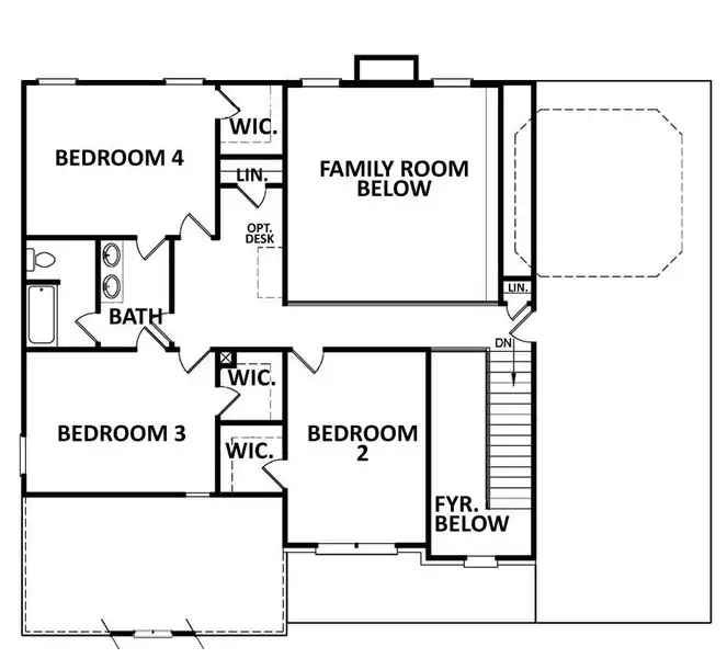 2D floor plan layout of this home in Woodland Hills, Loganville, GA (Image 3).