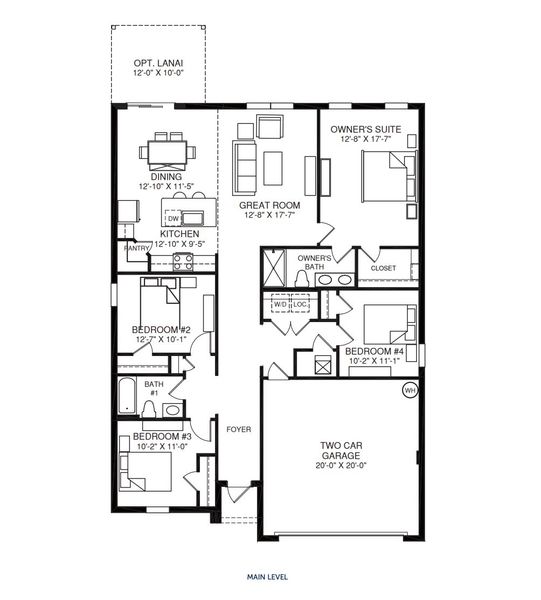 2D floor plan layout of this home in Laurel Glen, Haines City, FL (Image 2). 2D floor plan layout of this home in Laurel Glen, Haines City, FL (Image 2).