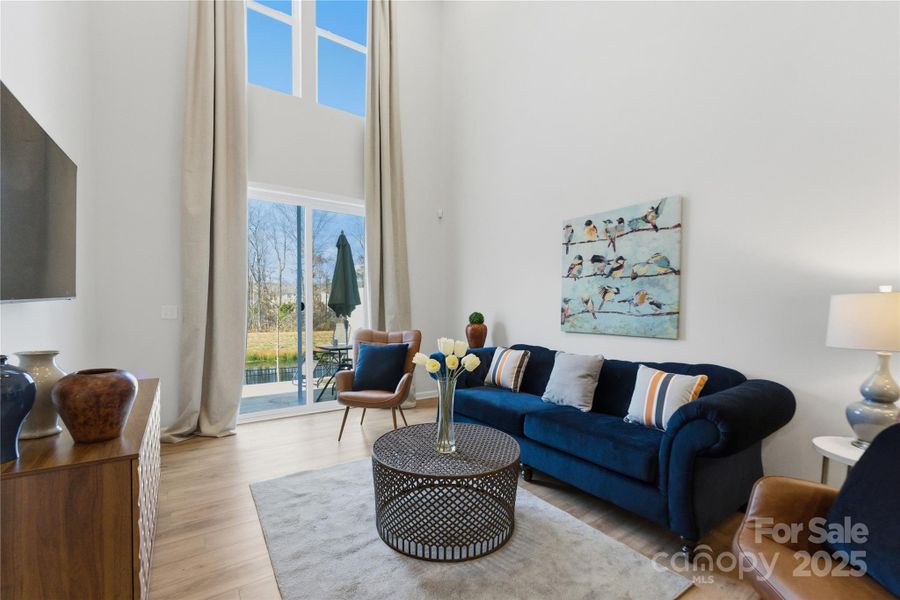 Two story great room