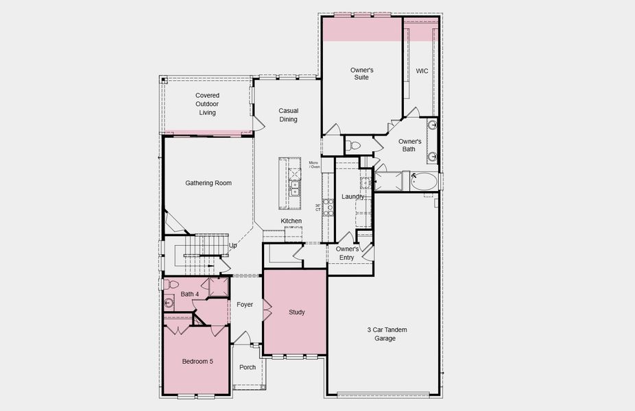 2D floor plan layout of this home in Cross Creek Meadows 60s, Celina, TX (Image 4). 2D floor plan layout of this home in Cross Creek Meadows 60s, Celina, TX (Image 4).