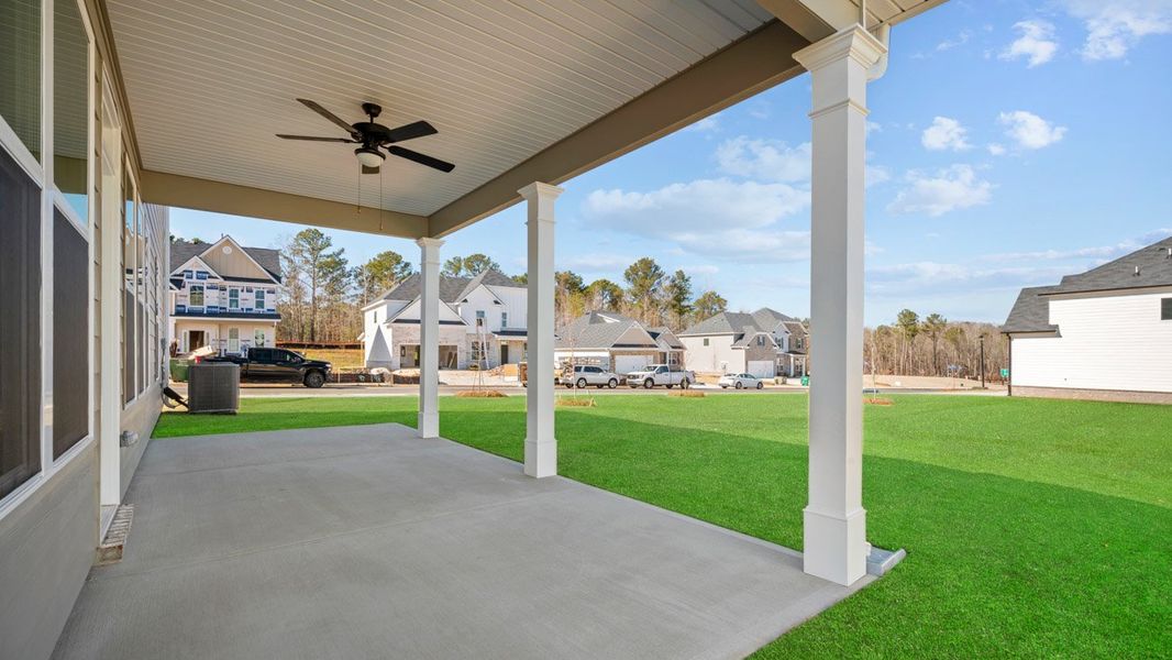 Representative exterior details of a home built from the Fleetwood by D.R. Horton in Evergreen Crossing, Locust Grove (Image 3).
