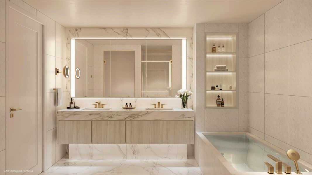 Furnished interior view inside a new home in The Ritz-Carlton Residences, West Palm Beach (Image 4).