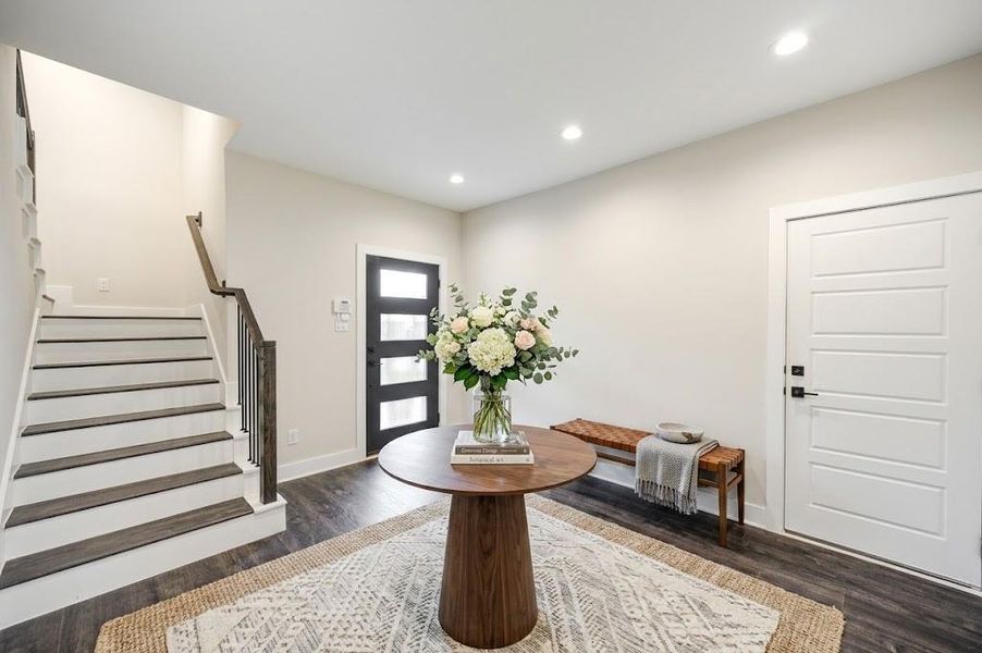 Unique Large Foyer. Not common in most townhomes. Direct access to the Garage.